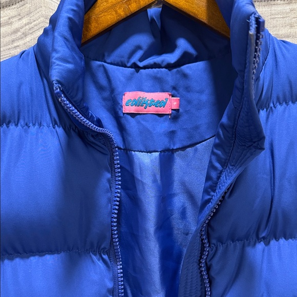 Edikted Cable-core Women’s Size Small Blue Puffer Vest - Picture 2 of 6